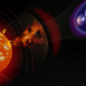 Depiction of solar activity changing the conditions in near-Earth space. (Image: NASA)